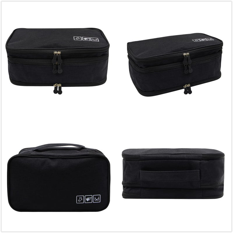 MINGSEECESS Portable Underwear Bra Storage Bag Waterproof Travel Organizers Multi-Layer Toiletry Packing Cube - Image 3